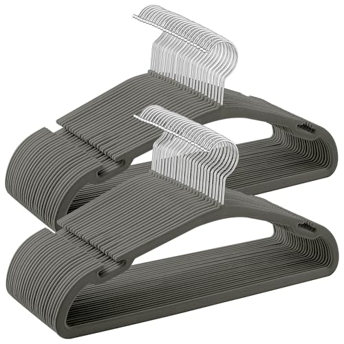 Perchas Terciopelo Gris Marca SONGMICS