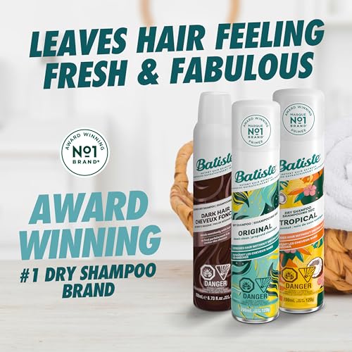 Foto von Batiste Trockenshampoo Blond 200 ml, Dry Shampoo zum Auffrischen und Stylen der Haare, Haarpflege Spray für helles Haar, Ohne Rückstände, Ohne Ausspülen, Haarstyling mit Farbeffekt