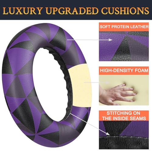 SOULWIT Replacement Earpads for Bose QC Ultra/New QuietComfort Ultra(2nd Gen) Wireless Headphones, Ear Pads Cushions with Softer Protein Leather, High-Density Noise Isolation Foam - Purple Black by SOULWIT - Used condition - Image 3