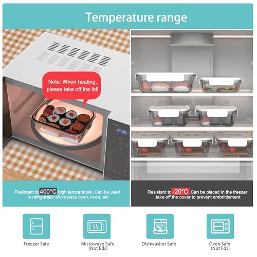 Image of Vacuum Seal Glass Food Storage Containers, 3pcs Containers with 10pcs Sous Vide Bags / 1pc Manual Pump, Meal Prep Container with Airtight Locking Lids for Lunch, Long-Lasting Freshness