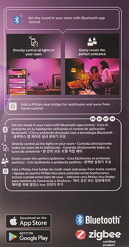 Philips Hue White & Color Ambiance Lâmpada E27 220V - Iluminação Inteligente Controlada Por Wifi E B