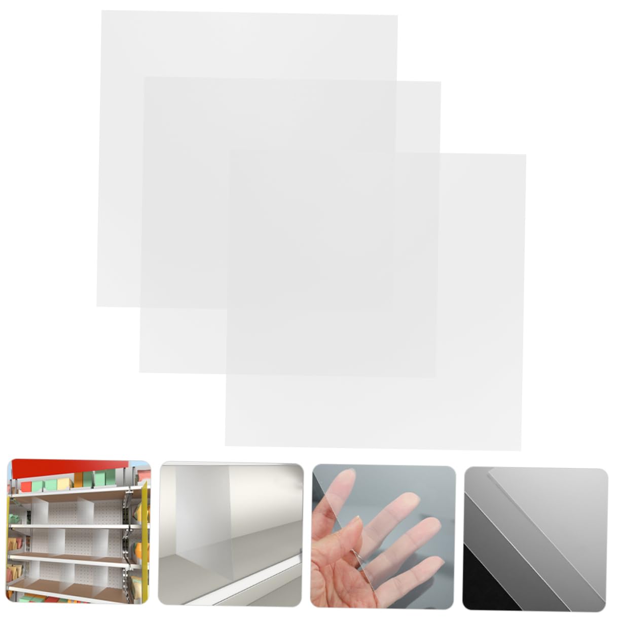 SOLUSTRE 3Pcs Acrylic Shelf Dividers Closet Organizer for Pantry Cabinets Supermarket Displays Easy Installation Separator for Efficient Space Management