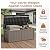 148 Gallon Resin Deck Box - Outdoor Storage Chest for Patio Furniture Cushions, Garden Tools, Pool Accessories & Backyard Organization Lockable Waterproof All-Weather Wood Grain Design, Easy Assembly