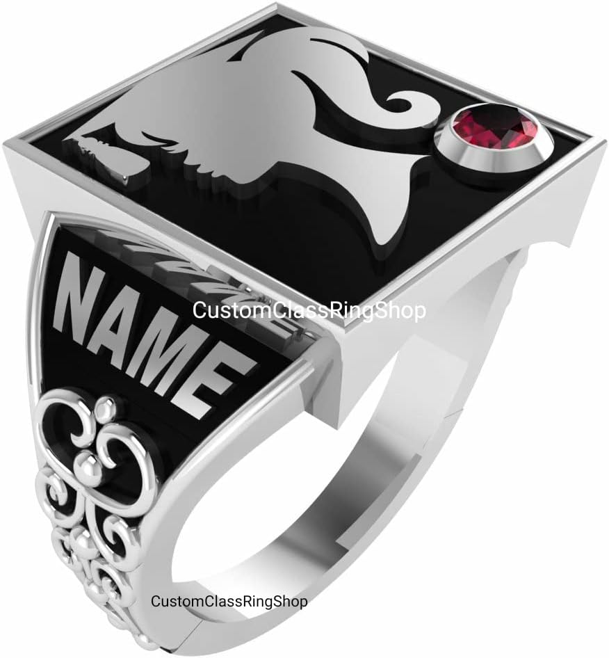 Best Customized GRADUATION GIRL Class ring for her in silver 925
