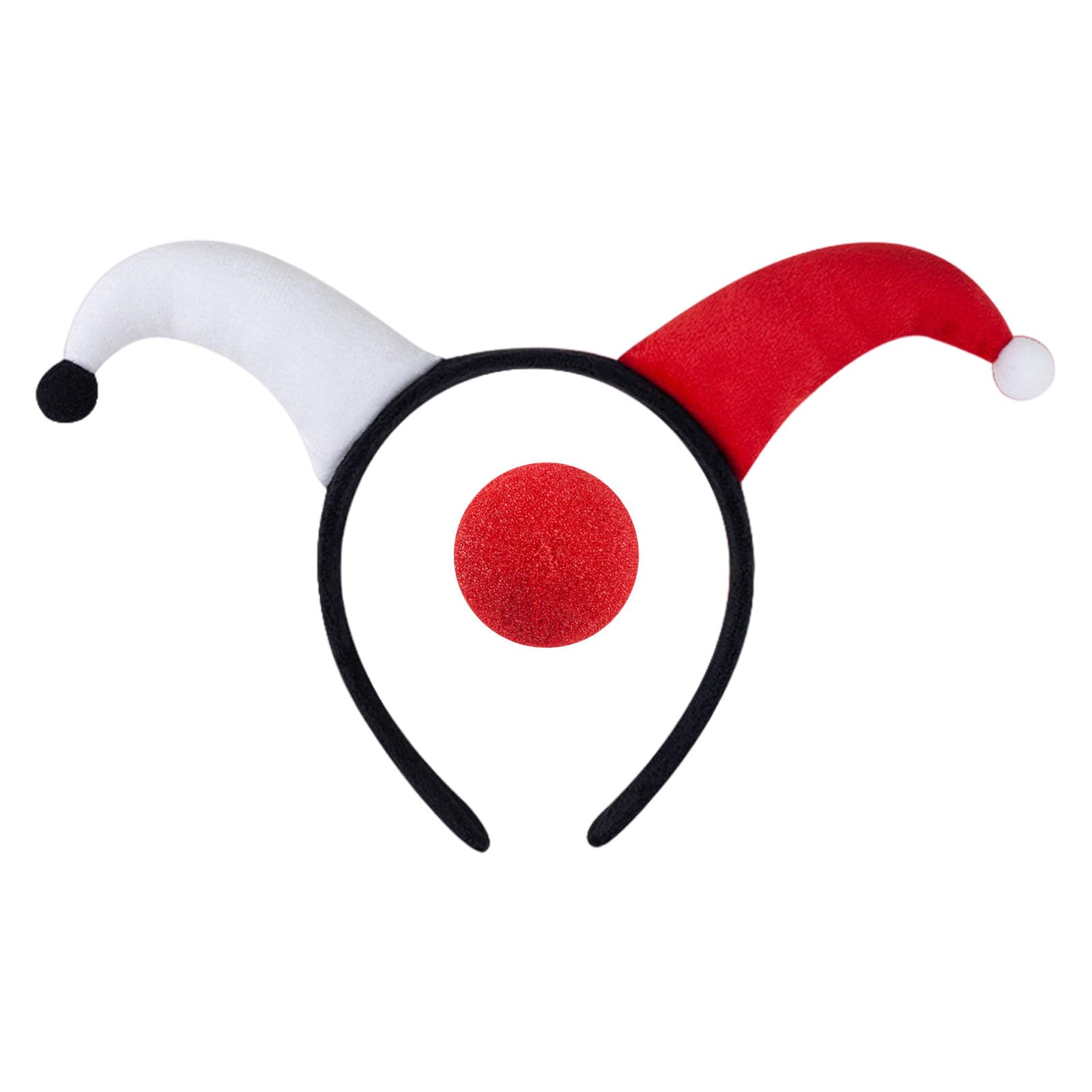 Maxtonser 1 Set Clown Costume Accessories Headbands And Nose Set Cosplay Headpieces Comfortable Wear Headwear For And Adults