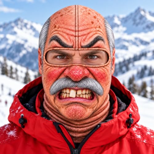Old Man Ski Mask Funny Holloween Skeleton Balaclava Winter Windproof 2026 - image 3