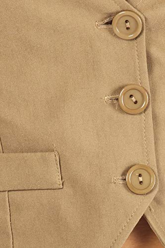 Dressy Casual Versatile Racerback Vest Tuxedo Suit Waistcoat Made in USA Tan 2XL4