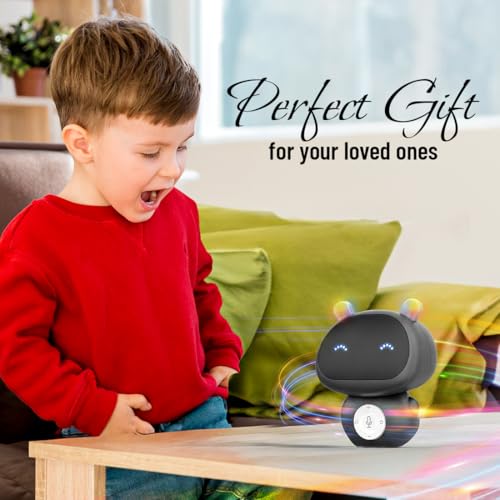 Image of Mirana Mr. Robot | Smart Interactive Talkback Toy for Kids | USB Rechargeable Type-C | in-Built Music | Best Gift for Boys & Girls 2 3 4 5 6 7 8+ Years (Grey)