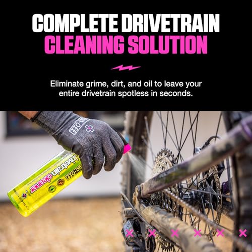 Image of Muc-Off Drivetrain Cleaner, 25.3 fl oz - Effective Bike Chain Cleaner and Bike Chain Degreaser Spray - Bike Cleaner for MTB /Gravel /Road /BMX
