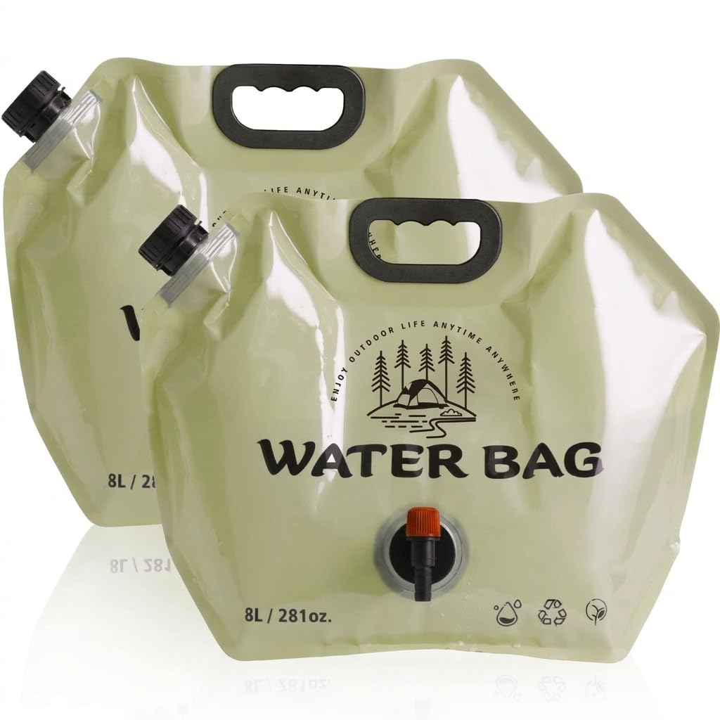 Camping Water Bag – Compact & Easy-to-Carry Hiking Water Container for Travel and Emergency Water Storage – Durable, Outdoor Hydration Solution (Pack of 1) (8L Capacity)-image-48