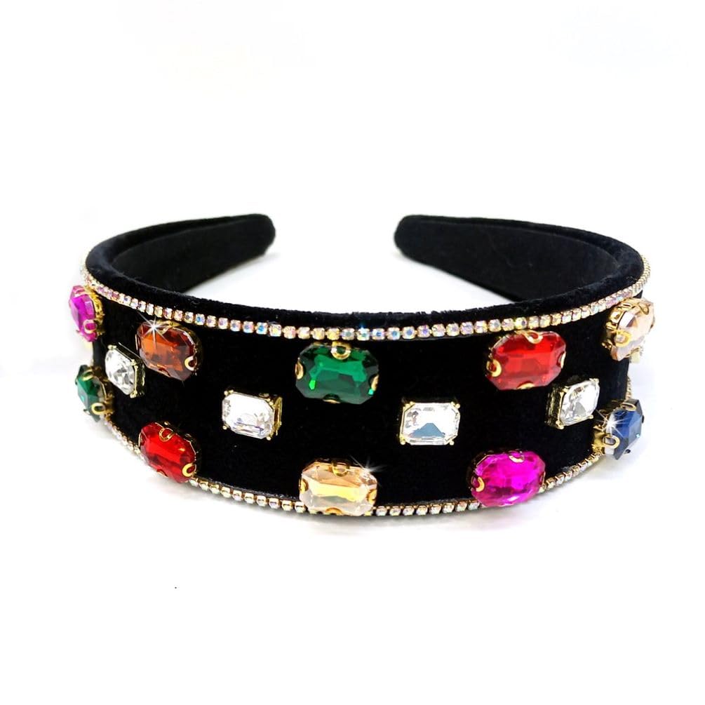 Jacqueline Kent Celebrity Collection Candy Crush Velvet Headband with Crystals