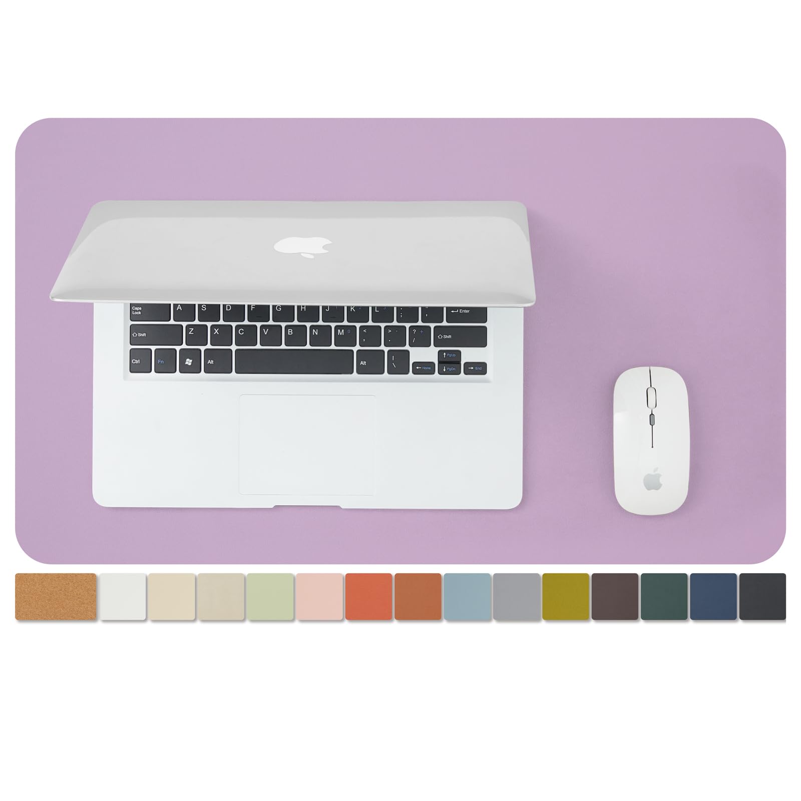 Cork Desk Mat - Small Dual-Sided Desk Pad for Office and Home - Desk Organization and Accessories - Ideal for Large Mouse Pad and Small Desk Mats on Top of Desks(Purple,23.6"x 13.8")