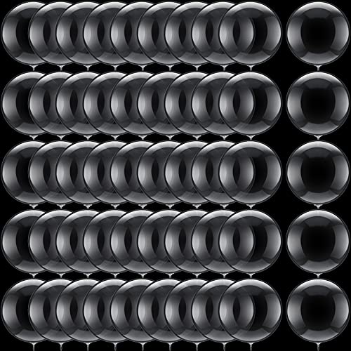 Image of 50 Pcs Clear Bubble Bobo Balloons Burbuja Transparent Clear Balloons for Christmas Wedding Birthday Indoor Outdoor Party Decoration(12 Inch)