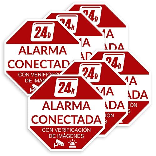 Becral® - Pegatina Alarma conectada 24h | Adhesivo Alarma | Vinilo disuasorio antirrobo | Resistente UV/agua | Interior - exterior (6)