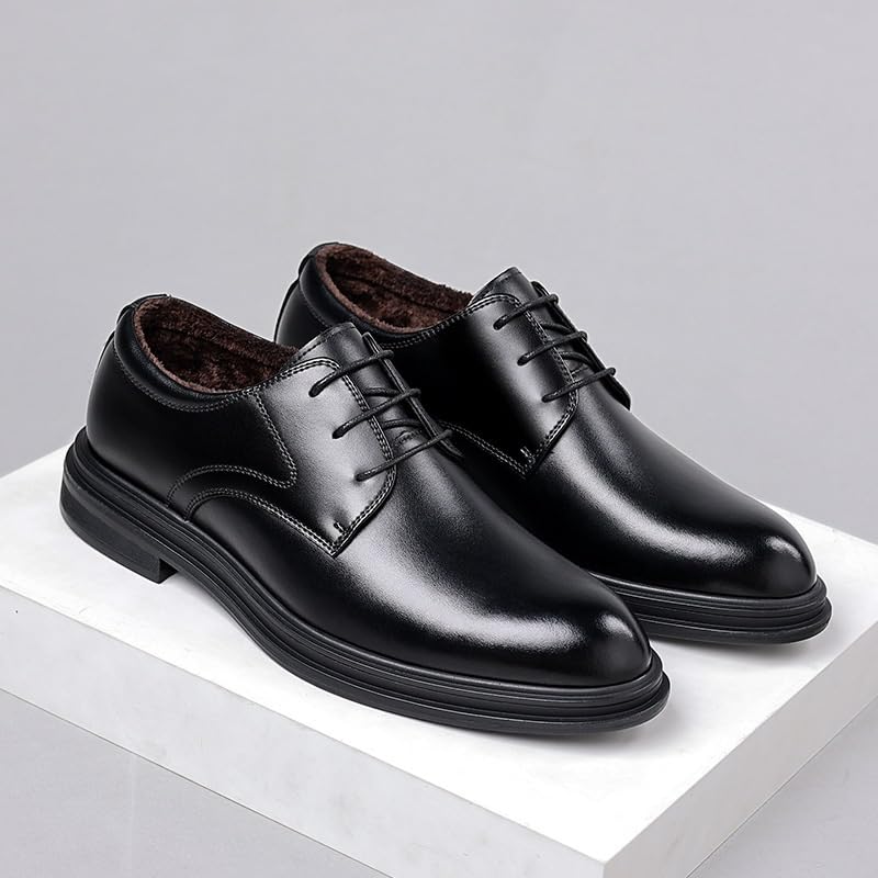 Men's Classic Lace-up Formal Oxfords Casual Business Oxford Derby Leather Shoes Office Working Derby Shoes4