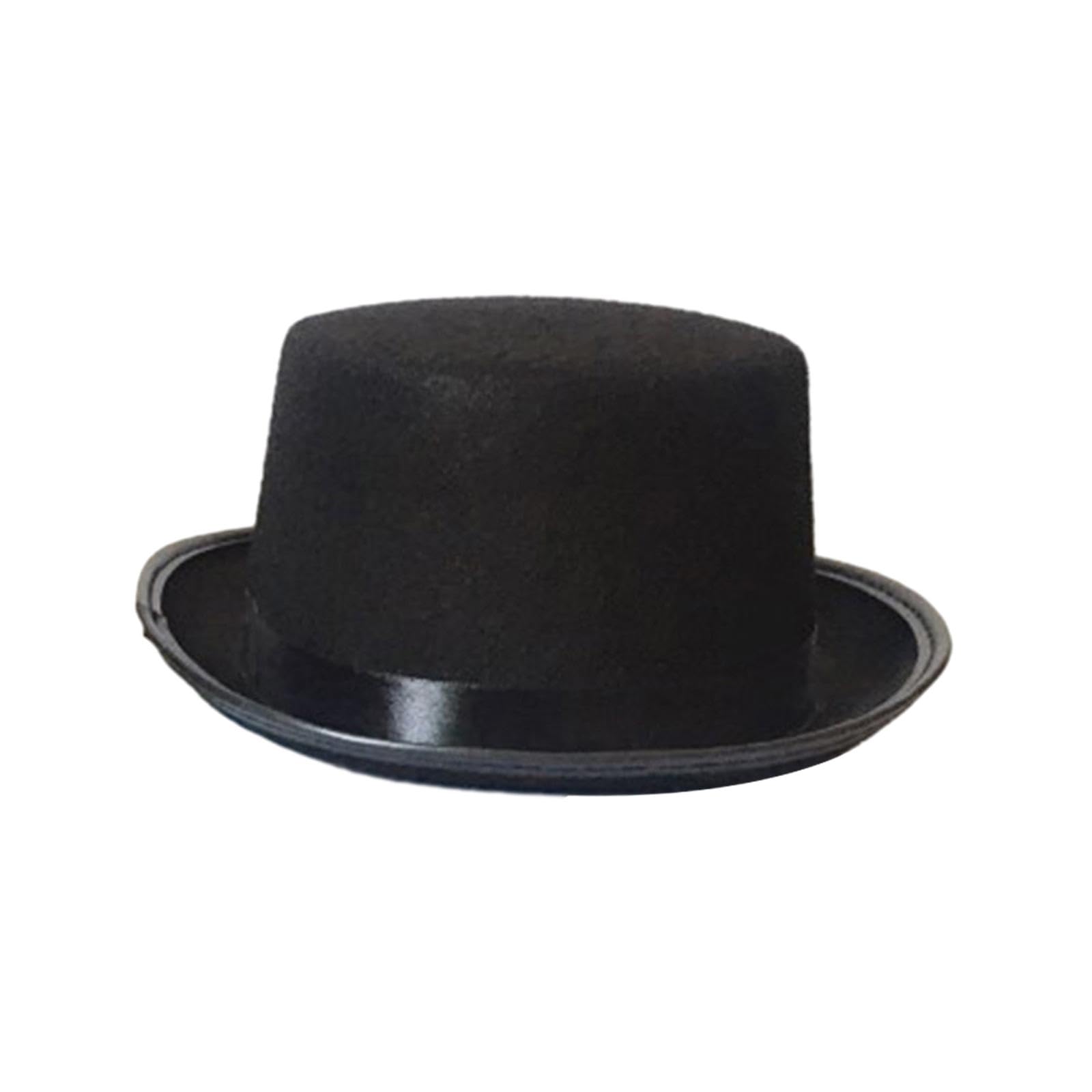 SECRET DESIRE Black Top Hat Magician Funky Cap Fedoras for Nightclub Carnival S for Kid