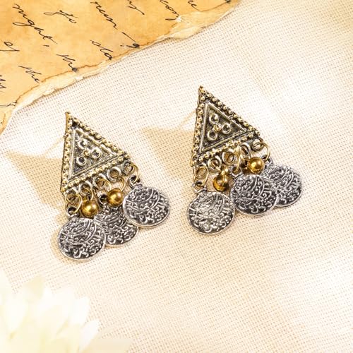 Image of Rubans Oxidised Necklace Set Indian Tribal Style Ethnic Jewellery Gift for Women & Girls