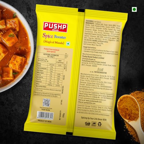 Image of PUSHP Spice Booster Magical Masala 200GM | All In One Seasoning Masala | Multipurpose Seasoning Masala for Noodles, Vegetables, Fried Rice & Snacks | Restaurant Style Taste Enhancer