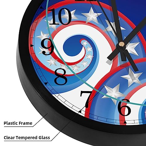 Horloge murale silencieuse à quartz à piles pour décoration de bureau - 4