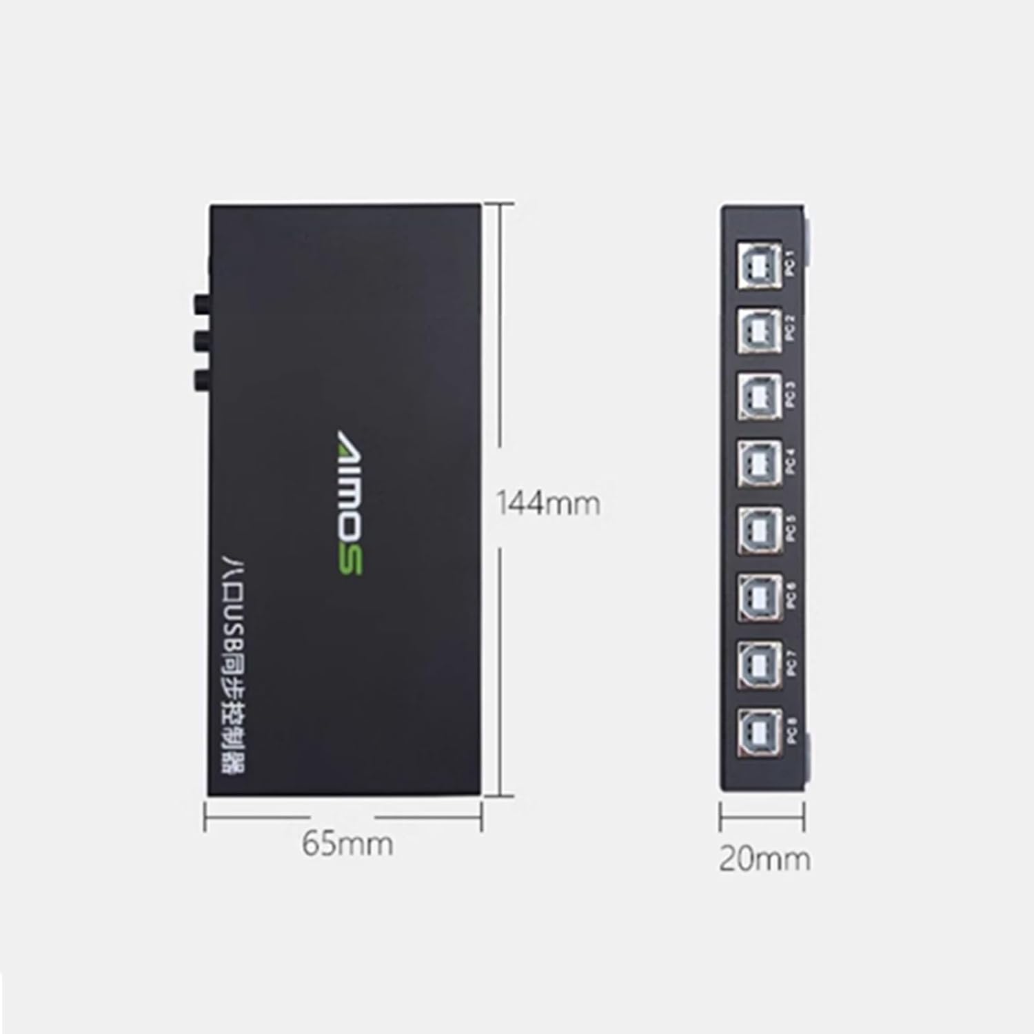 8ポートUSBシンクロナイザー - 1つのマウスとキーボードで8台のコンピューターを制御、DNF 3DスクリーンスイッチングKVMス