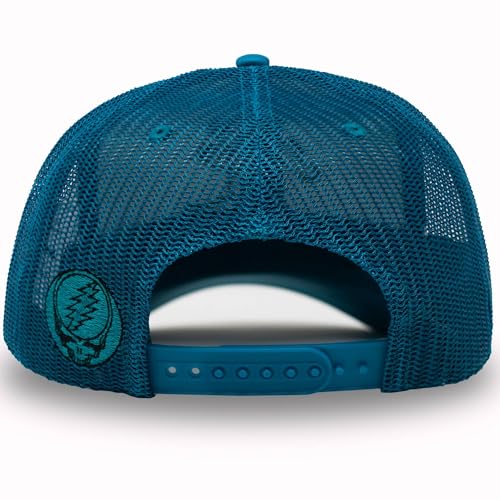 Image of Ripple Junction Grateful Dead Snap Back Structured Trucker Hat Embroidered Dancing Bear Steal Your Face Officially Licensed