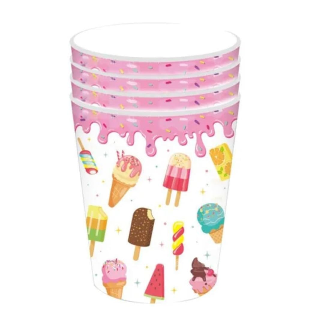 Wanna Party Pack of 8 Candyland Party Tableware, Ice Cream Birthday Paper Cups,Candy Party Table Decorations for Girls - 9 OZ (B0DCW62BV2) Amazon Price History, Amazon Price Tracker