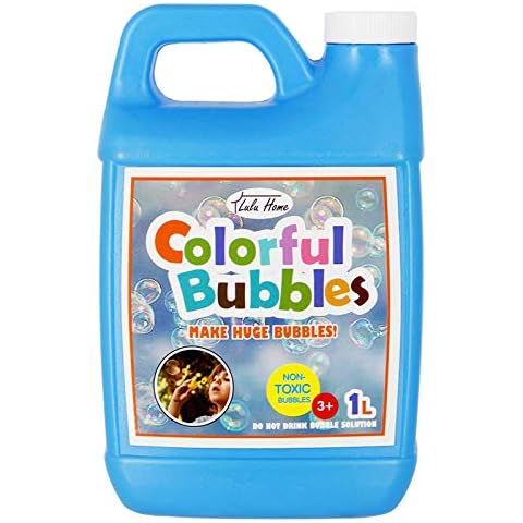 Lulu Home Concentrated Bubble Solution, 1 L/ 33.8 OZ Refill for Bubble Machines, Giant Wands, and Blowers - Up to 2.5 Gallons for Kids' Halloween Parties Cover