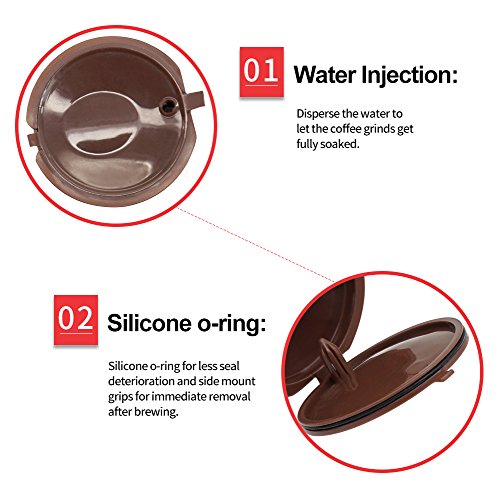 Cápsulas Recarregáveis Coloridas Dolce Gusto da BRBHOM, Cápsulas de Café Rusáveis, Conjunto de 6