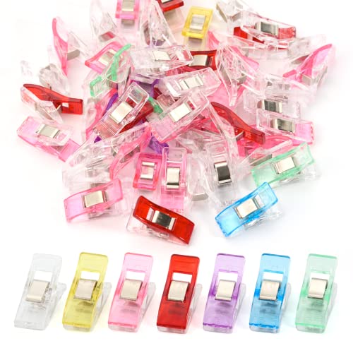 50 PCS Pince Couture, Plastique Pince Couture Clip, Polyvalentes Couture Accessoires pour Coudre, Piquer, Crocheter, Tricoter et Tricoter, Couleurs Variées Cover