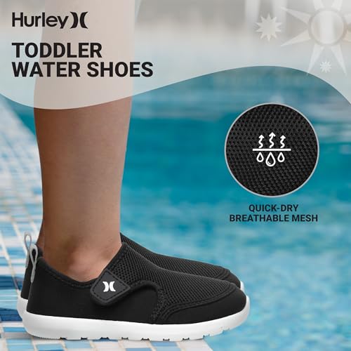 Hurley Kids Toddler Water Shoes Spence- Quick-Dry Water Shoes for Boys and Girls, Lightweight, Easy Slip-On with Adjustable Upper - for Beach, Water Play and Pool Fun2
