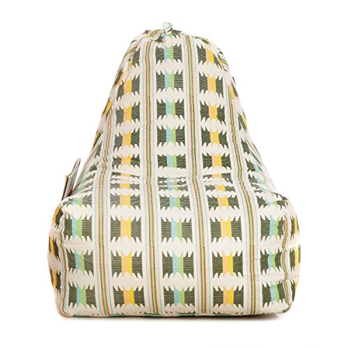 Image of Style Homez Hackey Cotton Canvas Ikat Printed Bean Bag XXL Size Filled with Beans Fillers