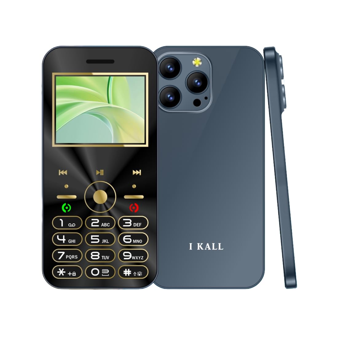 IKALL A2-2.8" Display Dual Sim Keypad Phone with Built-in 2200 mAh Long Lasting Battery, Vibrator (Blue) (B0D229VY2T) Amazon Price History, Amazon Price Tracker