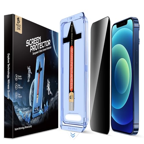 MAGIC JOHN Privacy Glass Screen Protector for iPhone 12