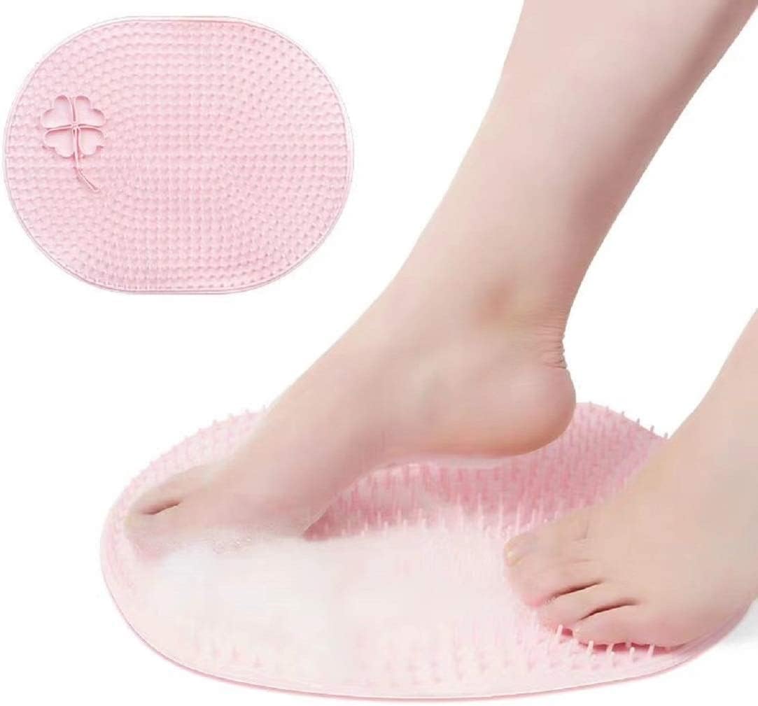 ELECDON Foot Scrubber Cleaner Massager, Shower Foot Massager Cleaner Brush with Non-Slip Suction Cups and Soft, Foot Acupressure Massage Mat for Foot Care, Foot Circulation & Reduces Foot Pain