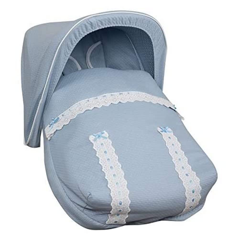 Babyline Saco Portabebé Classic Azul - Saco Portabebé con Capota y Cubrearnés de regalo, Universal