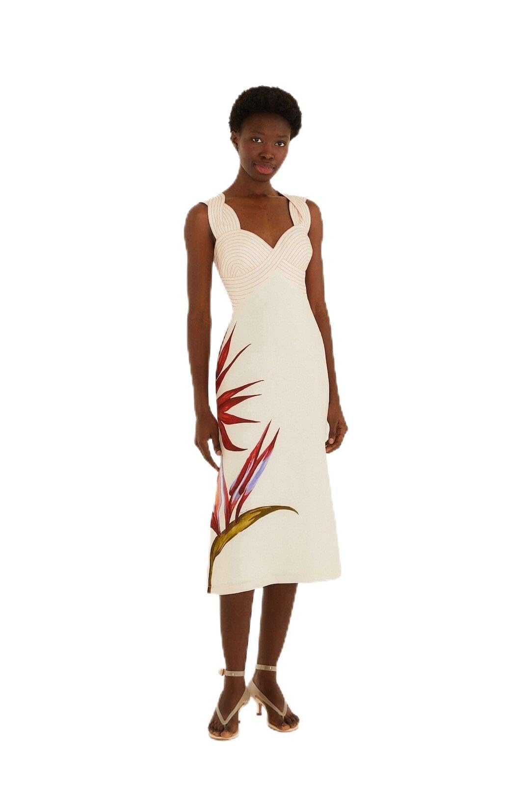 Sand Strelitzia Euroflax™ Premium Linen Midi Dress