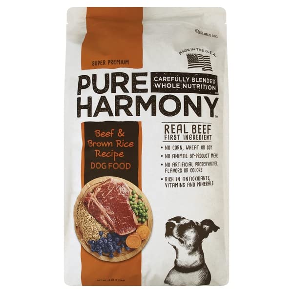 Pure Harmony, Dog Food, Beef & Brown Rice Recipe , 16 LB