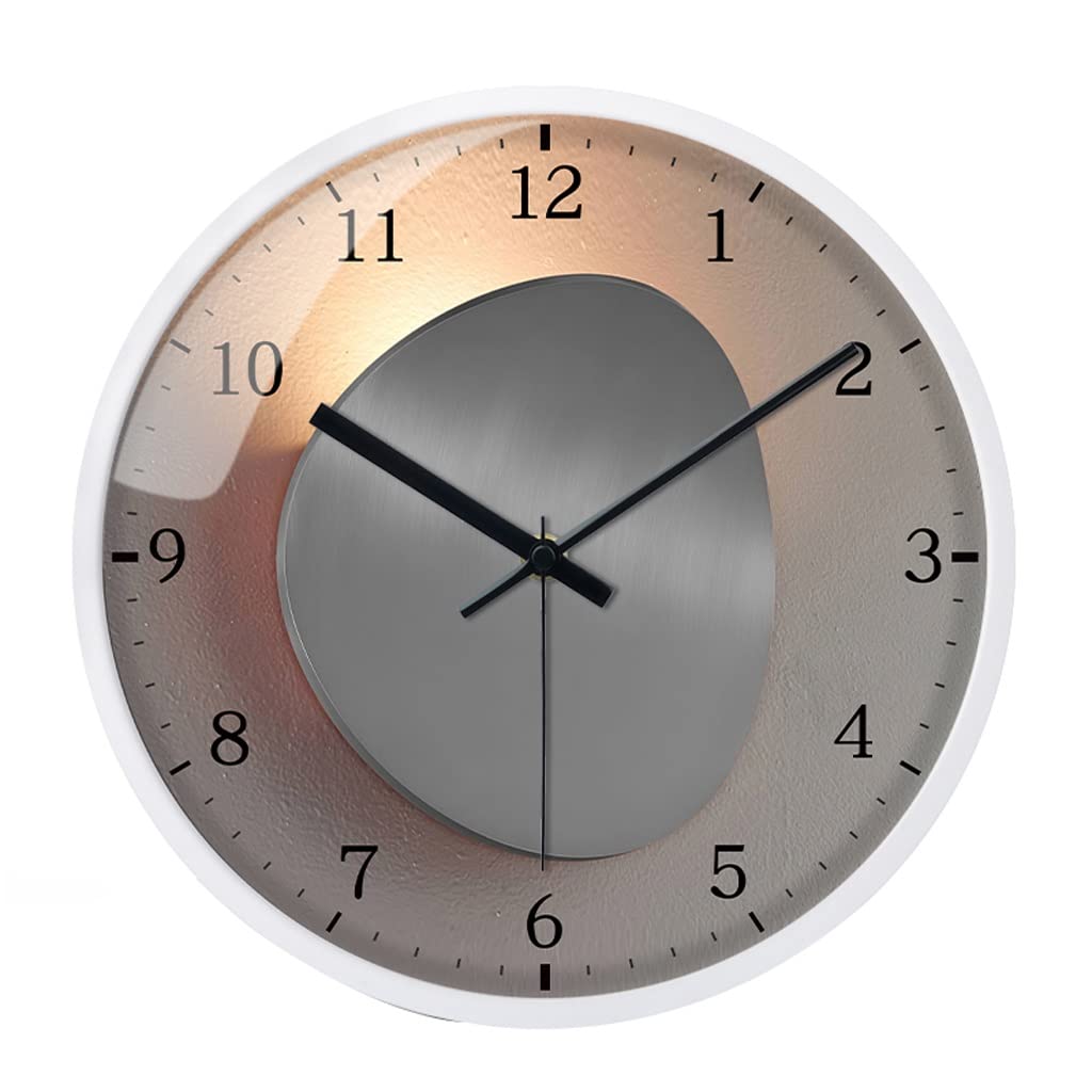 Reloj de pared decorativo con mecanismo silencio para dormitorio F