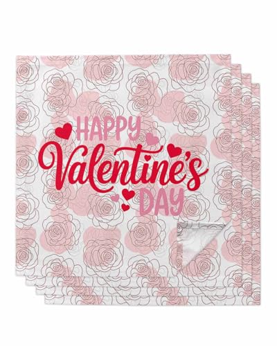 Servilletas de Tela Rosas 20x20 Pulgadas Pack x4 miniatura 1
