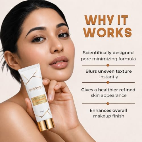 Image of Coloressence 3in1 Moisturizer and Primer for Face, 20ml | All Skin Types | Pore Refiner | Makeup Base | Hydrating, Lightweight, Long Lasting | Pore Minimizer
