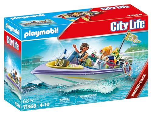 Playmobil 71366 City Life Honeymoon Speedboat Trip Promo Pack, romantic trip by boat, wonderful honeymoon after dream wedding - Image 2
