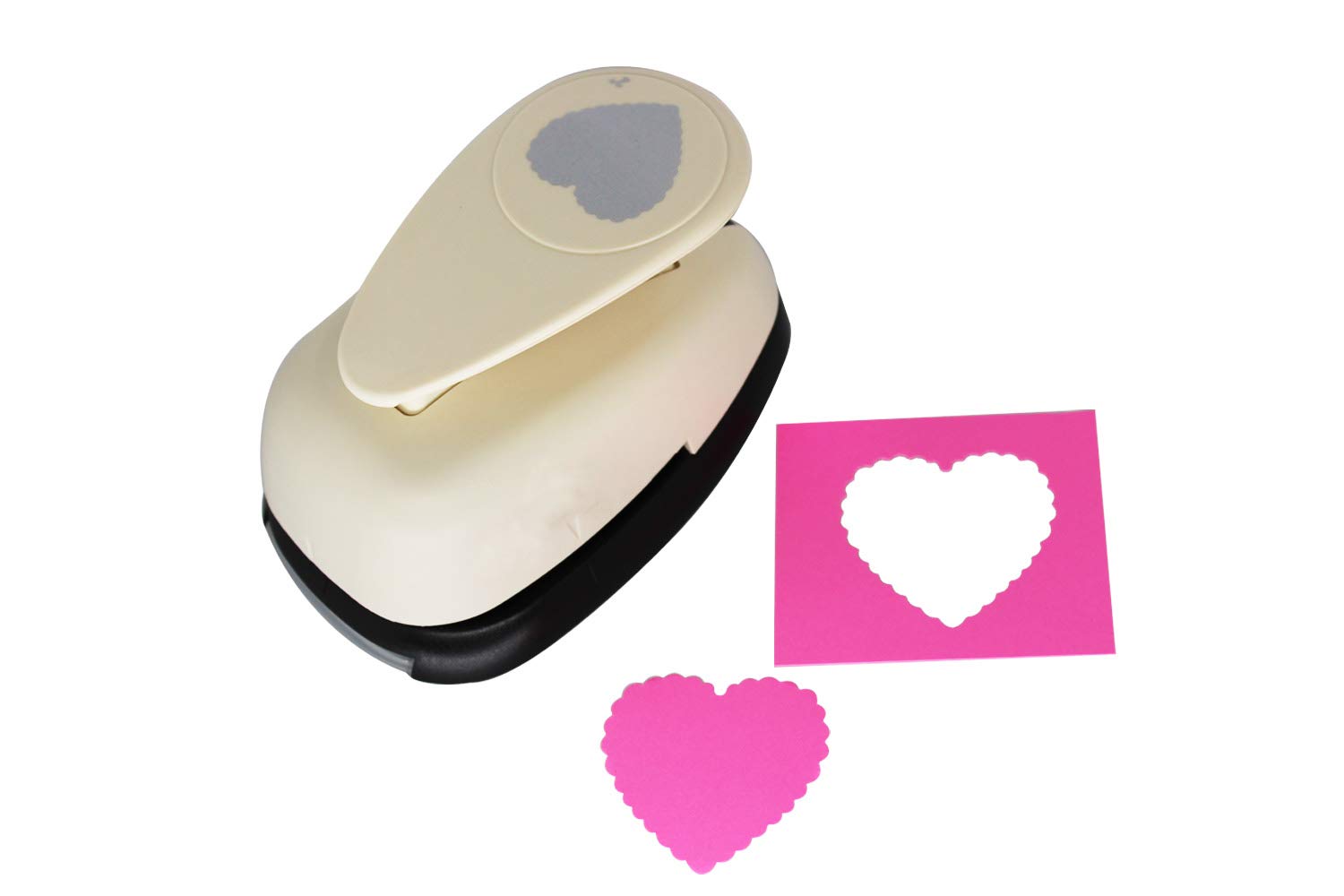 Bira Craft 2 inch Scalloped Heart Lever Action Craft Punch, Valentine?s Day Punch, for Paper Crafting Scrapbooking