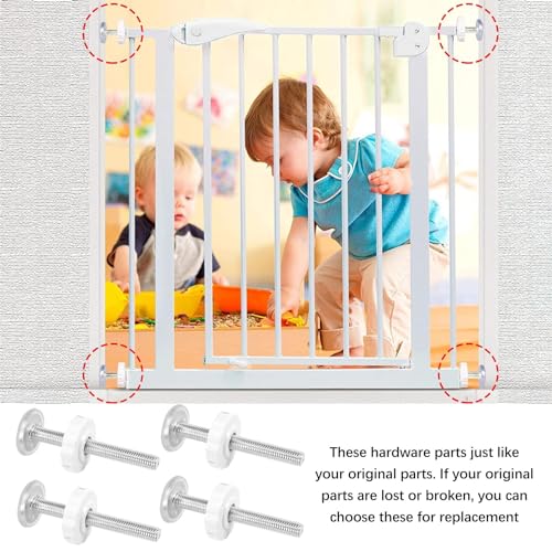 4 Stück Babytor Schrauben,Druck Schrauben,M10 X 90mm Druckschrauben,Gewindespindelstangen,Klemmschraube,Baby Tor Screw Gitter for Children's Gate,Treppengitter,Kindergitter,Babygitter,Türschutzgitter
