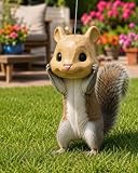Squirrel Head Feeder for Outside, Funny Big Head Squirrel Feeder