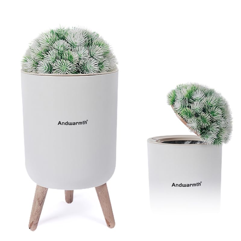 Photo 1 of **PART ONLY- NON-REFUNDABLE- MISSING FAKE PLANT/ BENT BIN**Bathroom Trash Can-Small Bathroom Garbage Can with Plant -Hidden Trash Can-Cute Trash Can-Decorative Trash Can-Dog Proof Trash Can-Cute Bathroom Trash Can Classics