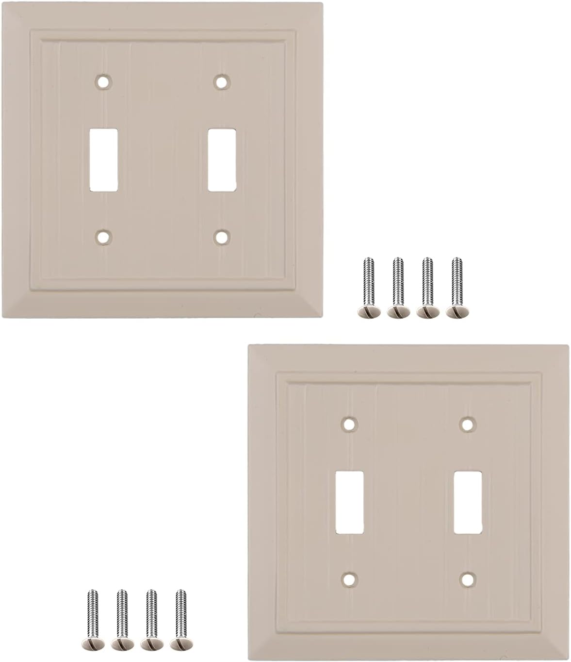Pack of 2 Wall Plate Outlet Switch Covers by SleekLighting Classic