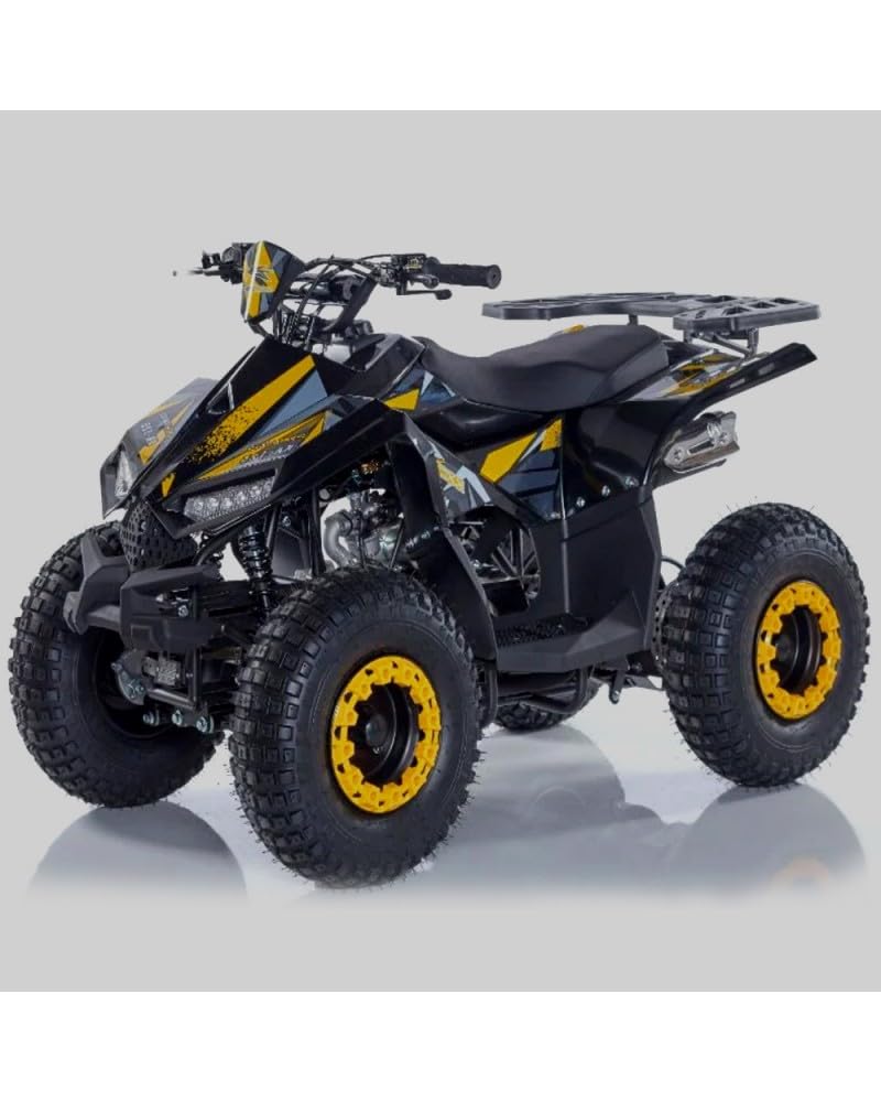 T-MOTO - Quad a Benzina Naples a con Retromarcia - Quad Adulti e Giovani Piloti, Potente e Versatile per Percorsi Off-Road 4 Tempi (Giallo)