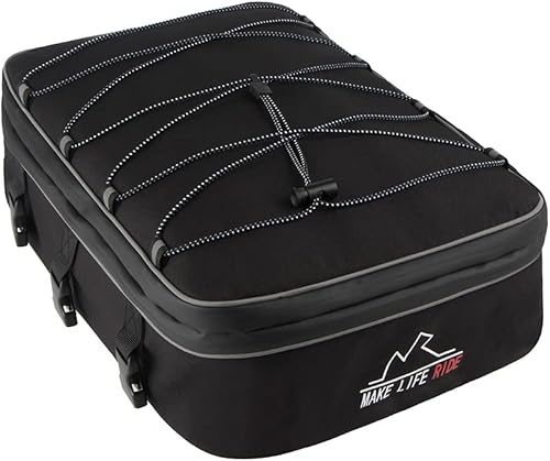 Alforja de motocicleta para BMW, Honda, Yamaha, Kawasaki, Ducati, portaequipajes reflectante, bolsa de equipaje (bolsa derecha, negro)