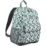 Eastsport Tech Backpack, Mint/Ash Gray/Triangle Print
