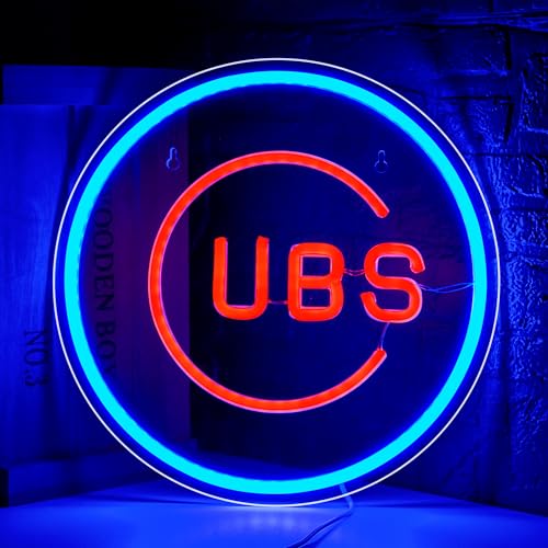 Image of Baseball Neon Sign for Wall Decor Baseball Neon Light for Man Cave Dimmable Team Logo Led Sign for Club Bar Party Dorm Bedroom Game Room Decor Birthday Gifts for Men Size 12 * 12 In(ZYLD060)